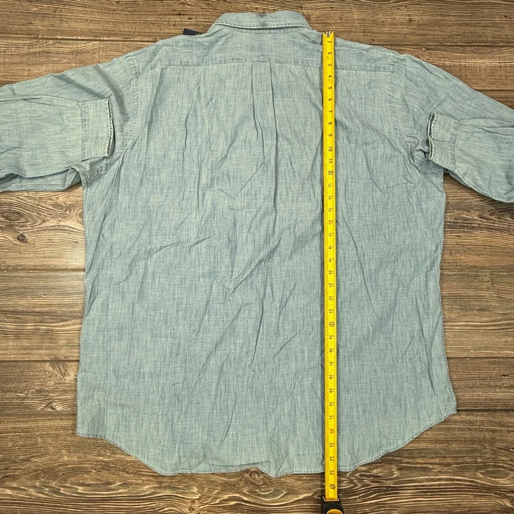 Polo Ralph Lauren Men Size 2XLT Button Down Shirt Blue Chambray Big & Tall NWT